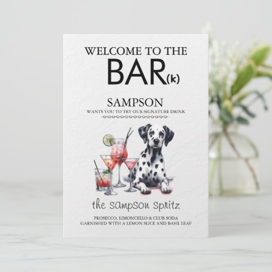 Dalmatische Bar Menu (Staand voorkant)