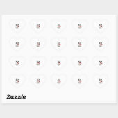 Dalmatische besneeuwde pret hart sticker (Vel)