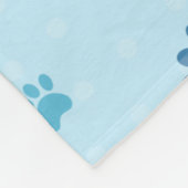 Dalmatische Blauwe Poot Print Gepersonaliseerde Ki Fleece Deken (Hoek)