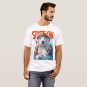 Dalmatische brandweerman - Spot On Design T-shirt (Voorkant volledig)