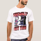 Dalmatische brandweerman vs. Fout 404 Arcade Machi T-shirt (Voorkant)
