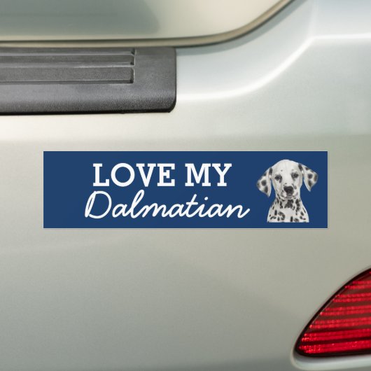 Dalmatische bumpersticker (Op auto)