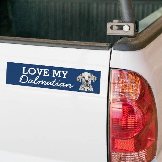 Dalmatische bumpersticker (Op Truck)