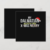 Dalmatische cadeau|Mijn Dalmatiër maakt mijn X-mas Kaart (Voorkant / Achterkant)