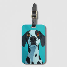 Dalmatische Cartoon stijl Bagagelabel