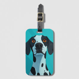 Dalmatische Cartoon stijl Bagagelabel