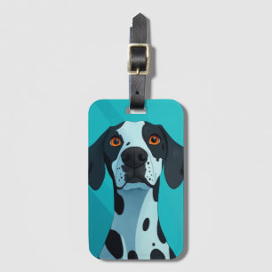 Dalmatische Cartoon stijl Bagagelabel
