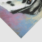 Dalmatische Chalk Pastel Hond Zwart Wit Decoupage Tissuepapier (Detail)