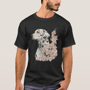 Dalmatische Cherry Blossom Hondenras Japans Sakura T-shirt