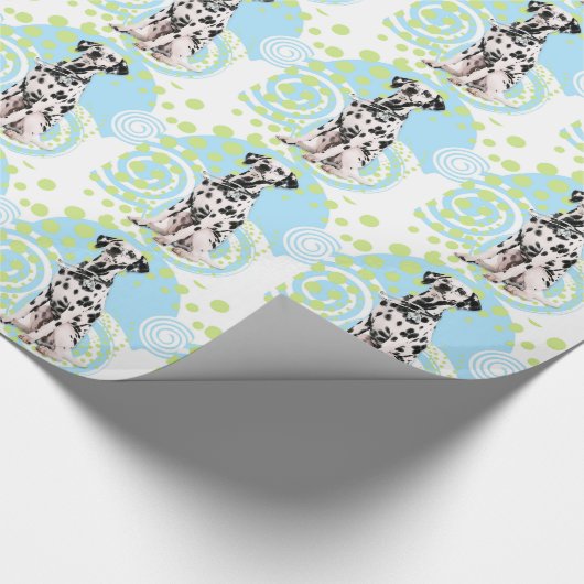 Dalmatische Doctor Dog met stethoscoop en bril Cadeaupapier (Hoek)