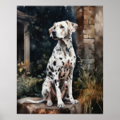 Dalmatische Dog Art Print Poster (Voorkant)