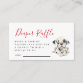Dalmatische Dog Luier Raffle Ticket Behuizing Kaar Informatiekaartje (Voorkant)
