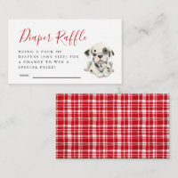 Dalmatische Dog Luier Raffle Ticket Behuizing Kaar