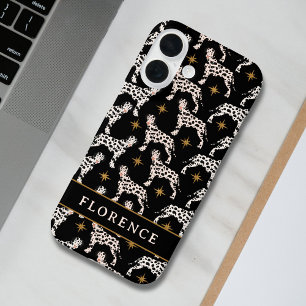 Dalmatische DogGold Stars Patroonnaam iPhone 16 Hoesje