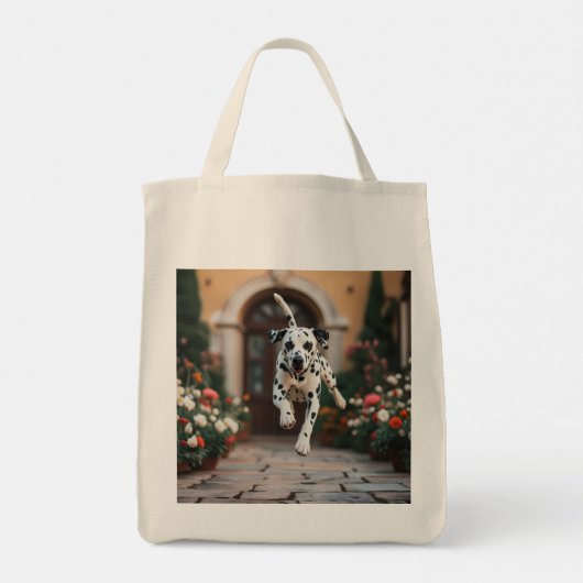 Dalmatische elegante kruidenier Canvas tas (Achterkant)
