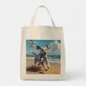 Dalmatische elegante kruidenier Canvas tas (Achterkant)