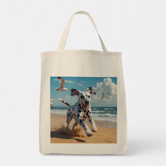 Dalmatische elegante kruidenier Canvas tas (Achterkant)