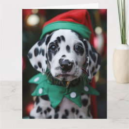 Dalmatische Elf Puppy Kerst Kaart
