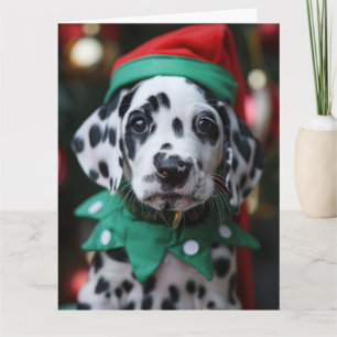 Dalmatische Elf Puppy Kerst Kaart