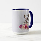 Dalmatische en bloemen mok (Voorkant rechts)