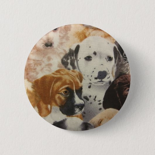 Dalmatische en Boxer Pups Ronde Button 5,7 Cm (Voorkant)