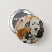 Dalmatische en Boxer Pups Ronde Button 5,7 Cm (Voorkant /achterkant)