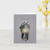 Dalmatische en kattenverlichtingskaarsen kaart (Gele Bloem)