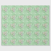 Dalmatische en kerstboom cadeaupapier (Vlak)