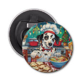 Dalmatische feestdagen bakken: feestelijke kerst button flesopener (Voorkant)