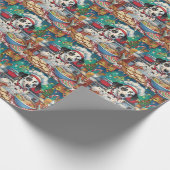 Dalmatische feestdagen bakken: feestelijke kerst cadeaupapier (Hoek)