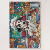 Dalmatische feestdagen bakken: feestelijke kerst legpuzzel (Verticaal)