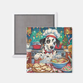 Dalmatische feestdagen bakken: feestelijke kerst magneet (Voorkant / Achterkant)