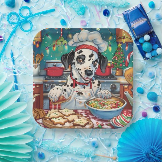 Dalmatische feestdagen bakken: feestelijke kerst papieren bordje (Feest)