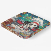 Dalmatische feestdagen bakken: feestelijke kerst papieren bordje (Gebogen)