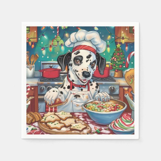 Dalmatische feestdagen bakken: feestelijke kerst servet (Voorkant)