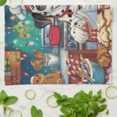 Dalmatische feestdagen bakken: feestelijke kerst theedoek (Gevouwen)