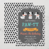 Dalmatische feestuitnodiging kaart (Voorkant / Achterkant)