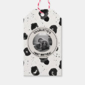 Dalmatische Furever Young 1st Birthday Pawty Cadeaulabel (Voorkant)