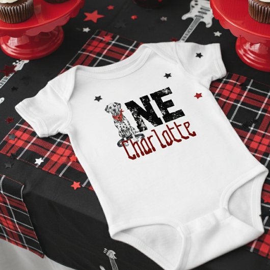 Dalmatische Furever Young 1st Birthday Pawty Romper