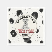 Dalmatische Furever Young 1st Birthday Pawty Servet (Voorkant)