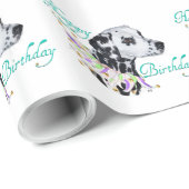 Dalmatische gelukkige verjaardag cadeaupapier (Rol Hoek)