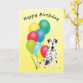 Dalmatische Gelukkige Verjaardag Kaart (Gele Bloem)