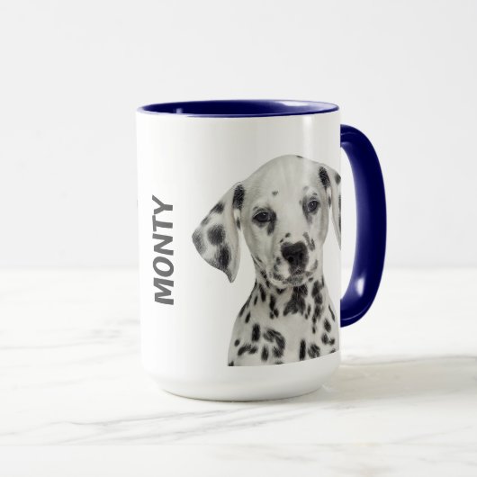 Dalmatische gepersonaliseerde moug mok (Voorkant rechts)