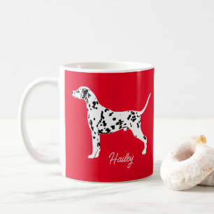 Dalmatische gevlekte hond gepersonaliseerd cadeau koffiemok
