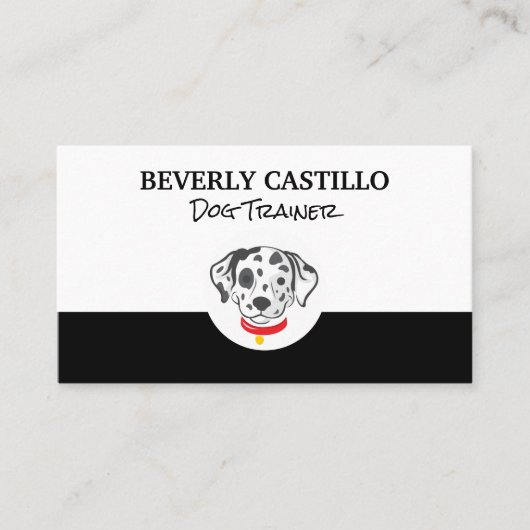 Dalmatische gevlekte hond icoon visitekaartje (Voorkant)