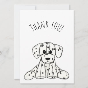 Dalmatische gevulde hond tekening overzicht eenvou feestdagenkaart