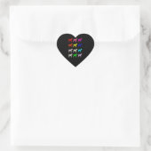 Dalmatische Gift | Dalmatisch kleurrijk Hart Sticker (Tas)