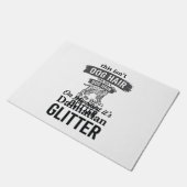 Dalmatische Glitter Grappige Hond Haar Citaat Ontw Deurmat (Schuin)