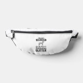 Dalmatische Glitter Grappige Hond Haar Citaat Ontw Heuptasje (Liggend)