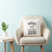 Dalmatische Glitter Grappige Hond Haar Citaat Ontw Kussen (Stoel)